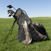 Black Gold Creme Western Cowhide Golfhandtuch (Gras)