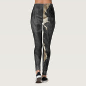 Black Gold Creme Western Cowhide Leggings (Rückseite)