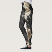 Black Gold Creme Western Cowhide Leggings (Links)