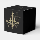 Black Gold Cronier Wedding Geschenkschachtel (Rückseite)