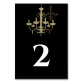 Black Gold Cronier Wedding Tischnummer (Vorderseite)