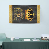 Black Gold Crown Prince Baby Dusche Banner (Messeveranstaltung)