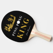 Black & Gold Crown Table Tennis King Personalisier Tischtennis Schläger (Seitenansicht)