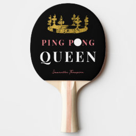 Black Gold Crown Table Tennis Queen Personalized  Tischtennis Schläger