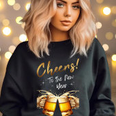 Black & Gold Crus Silvester Party 2024 Sweatshirt