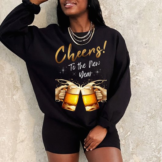 Black & Gold Crus Silvester Party 2024 Sweatshirt