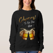 Black & Gold Crus Silvester Party 2024 Sweatshirt (Vorderseite)