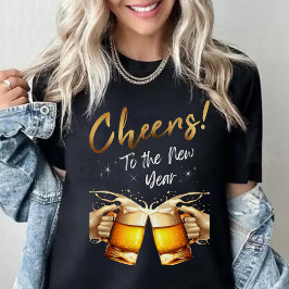 Black & Gold Crus Silvester Party 2024 T-Shirt