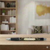 Black Gold Custom Name Dark Academia Kugelschreiber