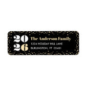 Black Gold Custom Number New Year Bold Name Modern (Vorne)