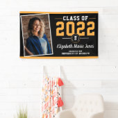 Black Gold Custom School Logo Foto Abschluss Banner (Insitu)