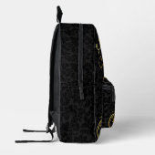 Black Gold Damask Gold Wirbel Bedruckter Rucksack (Links)