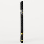 Black Gold Damask Gold Wirbel Case-Mate iPhone Hülle (Hinten/Rechts)