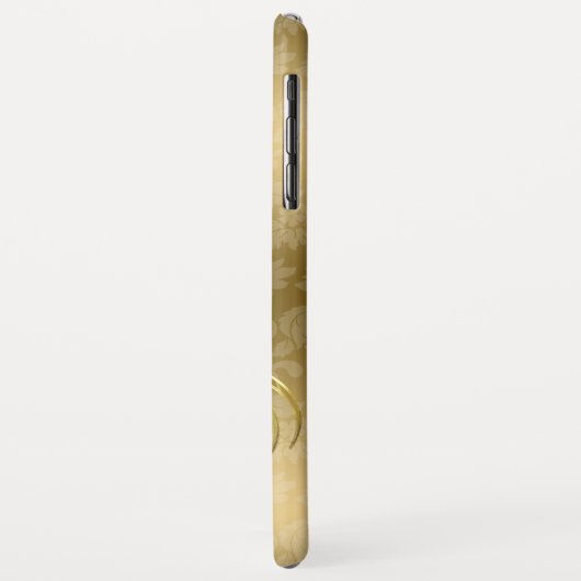 Black Gold Damask Gold Wirbel Case-Mate iPhone Hülle (Hinten/Links)