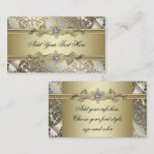 Black Gold Damask Visitenkarten Visitenkarte (Vorne/Hinten)