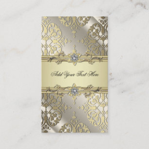 Black Gold Damask Visitenkarten Visitenkarte
