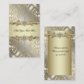 Black Gold Damask Visitenkarten Visitenkarte (Vorne/Hinten)