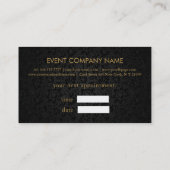 Black & Gold Damaskus Visitenkarte (Rückseite)