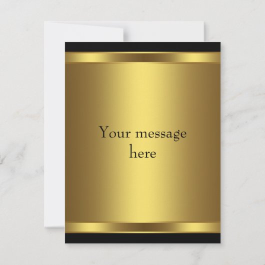 Black Gold Dankeschön Karte (Rückseite)