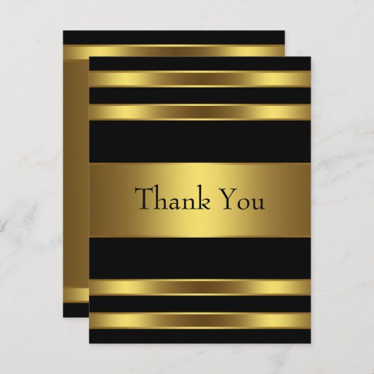 Black Gold Dankeschön Karte (Vorne/Hinten)