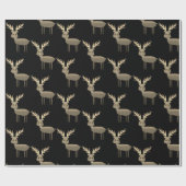 Black & Gold Dealer Weihnachtszettel Geschenkpapier (Flach)