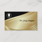 Black Gold Dental Hygienic Business Card Visitenkarte (Vorderseite)