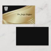 Black Gold Dentis Business Card Visitenkarte (Vorne/Hinten)