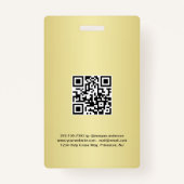 Black & gold design, Logo or Photo in gold circle, Ausweis (Rückseite)