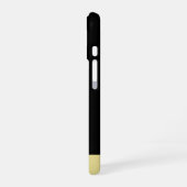 Black & gold design, Logo or Photo in gold circle, iPhone 16 Hülle (Linke Seite)