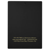 Black & gold design, Logo or Photo in gold circle, Klemmbrett (Rückseite)