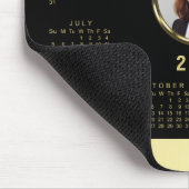 Black & gold design, Logo or Photo in gold circle, Mousepad (Ecke)