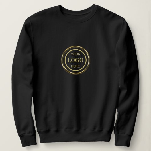 Black & gold design, Logo or Photo in gold circle, Sweatshirt (Design vorne)
