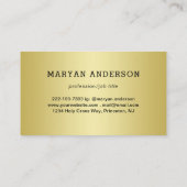 Black & gold design, Logo or Photo in gold circle, Treuekarte (Rückseite)