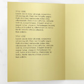 Black & gold design, Logo or Photo, Price List  Dreifach Gefaltete Karte (Innen Erste Seite)