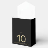 Black & Gold Diamond 10th Anniversary gift Geschenkschachtel (Geöffnet)
