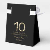 Black & Gold Diamond 10th Anniversary gift Geschenkschachtel (Rückseite)