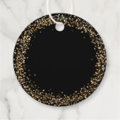 Black & Gold Diamond 10th Anniversary Thank you Geschenkanhänger (Rückseite)