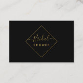 Black & Gold Diamond Brautparty Einladung (Vorderseite)