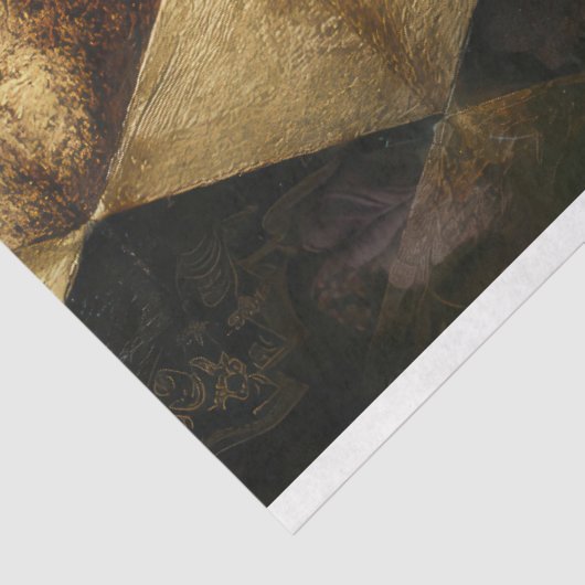 Black & Gold Diamond Checkers Pattern Seidenpapier (Ausschnitt)