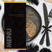 Black Gold Diamond Hochzeitsempfehlung Abendmenü