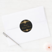 Black & Gold Diamond Jewel Brautparty Sticker (Umschlag)