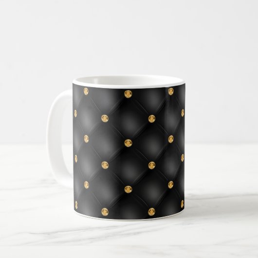 Black Gold Diamond Tufat Coffee Tasse (Vorderseite Links)