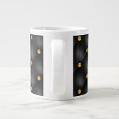 Black Gold Diamond Tufted Individuelle Name Tasse (Rückseite)