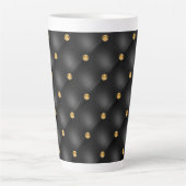Black Gold Diamond Tufted Latte Tasse (Vorderseite)