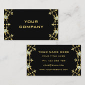 Black Gold Diamonds Business Card Design Ihre eige Visitenkarte (Vorne/Hinten)
