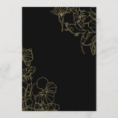 Black Gold Dinner Menükarte (Rückseite)
