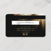 Black Gold Disco Ball mit Kreditkarte Visitenkarte (Rückseite)