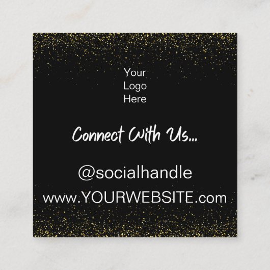 Black & Gold Discount Scratch Off Danke Karte (Rückseite)