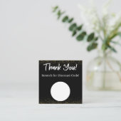 Black & Gold Discount Scratch Off Danke Karte (Stehend Vorderseite)