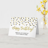 Black Gold Dots Business von der Geburtskarte der Karte (Gelbe Blume)